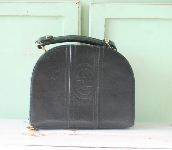 1960s MOD GIRL CLUTCH Purse.....glam.. black purs… - image 1