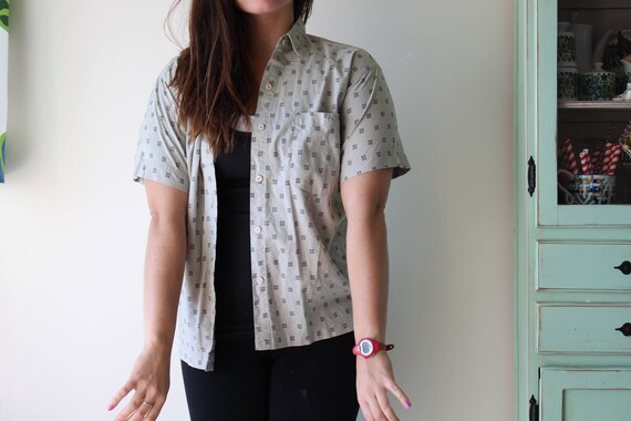 Vintage Gitano Striped Button-Down Shirt, Mens Me… - image 2