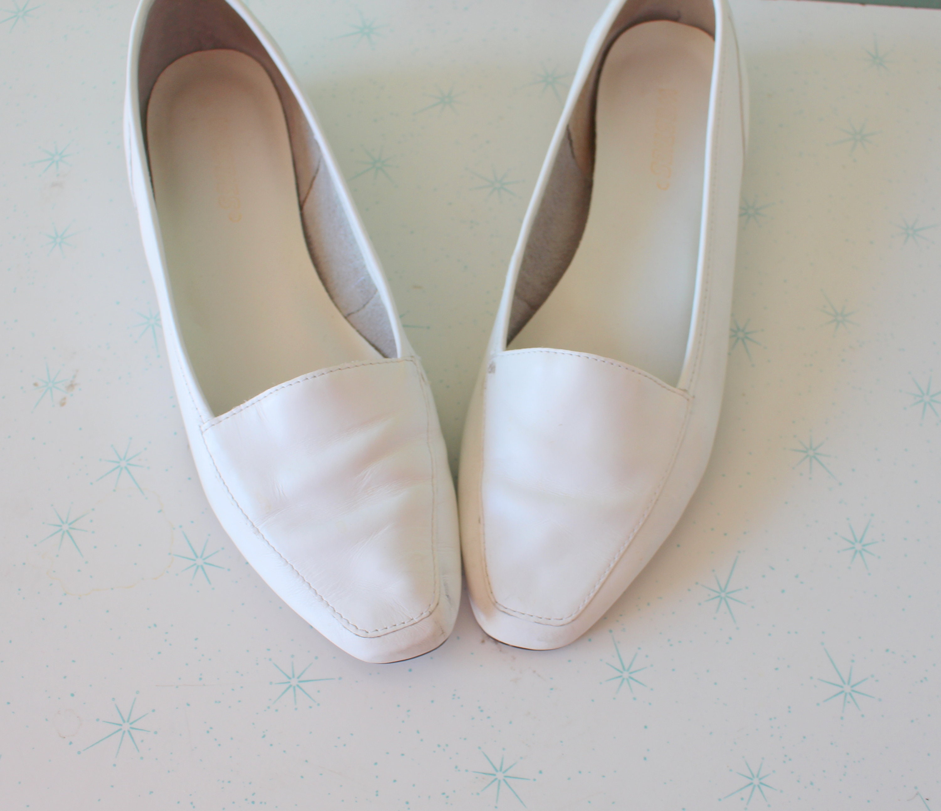 all white flats
