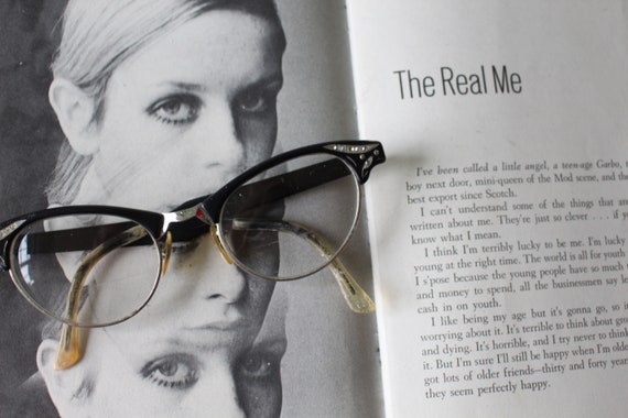 1950s 1960s Vintage CAT EYE Eye Glasses..vintage … - image 6