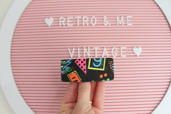 Neon 80s Hair Bow: RAD Retro Party Accessory