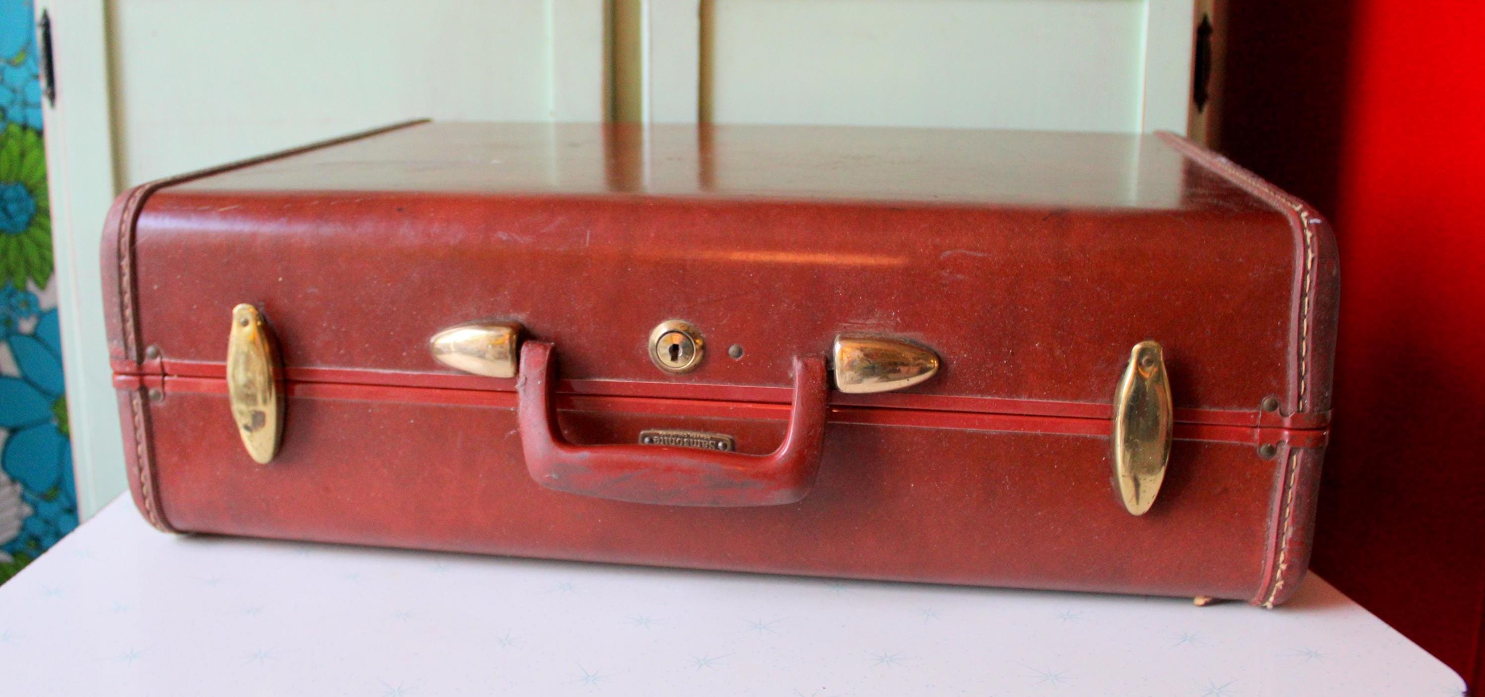 Vintage brown samsonite suitcase - Etsy 日本