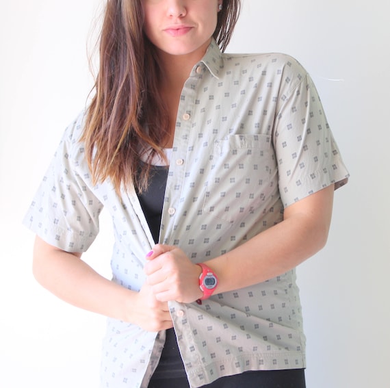 Vintage Gitano Striped Button-Down Shirt, Mens Me… - image 1