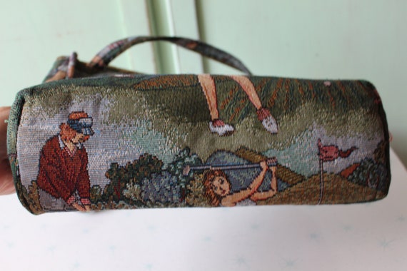 1980s Vintage GOLF Fabric Handbag..sporty. retro.… - image 5