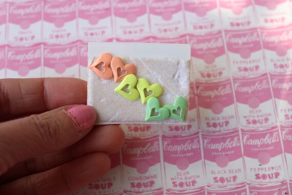 Vintage 1980s Heart Stud Earrings: Retro Mod Set … - image 2