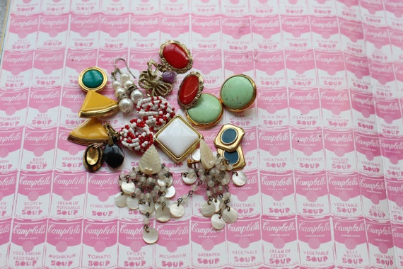 Buy 1970s-80s Vintage Costume Jewelry Earring Lot (for Repair