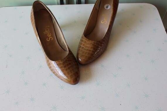 1980s Designer Selby Leather Heels...size 8 women… - image 3