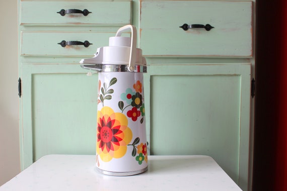 Vintage RETRO Thermos.orange. Decor. Retro. Kitschy. Campy