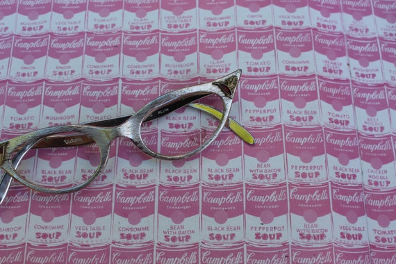 1950s 1960s Cat Eye Glasses...vintage eyewear. fa… - image 3