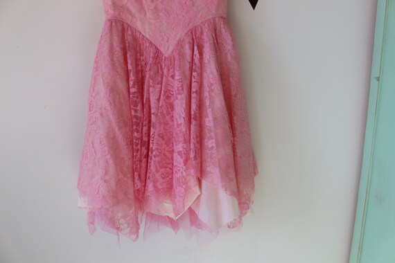 Vintage PINK LACE Ruffled Victorian Dream Dress..… - image 3