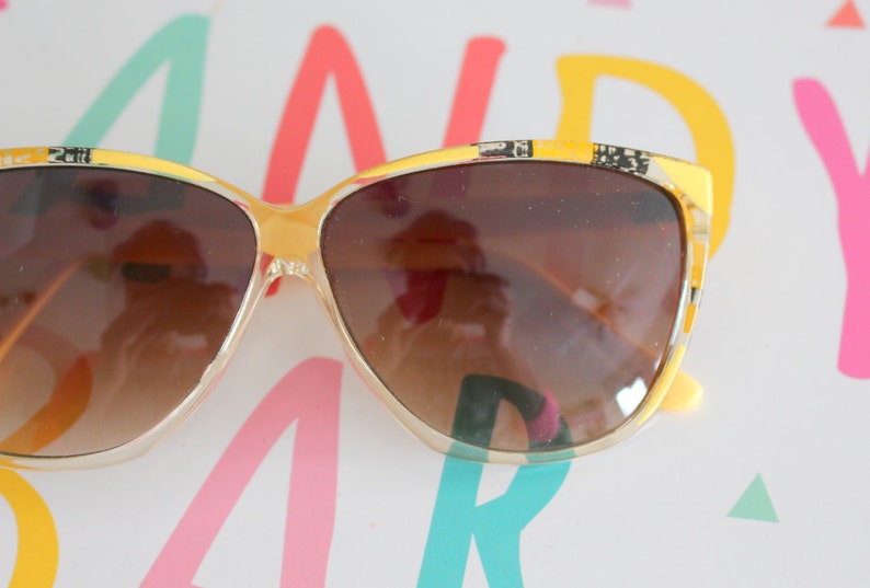 Vintage Taiwan Yellow Sunglasses Retro Shades Urban Colorful ファッション通販