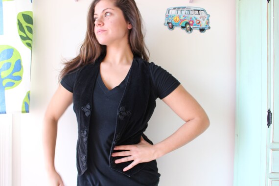 1980s BLACK STEFANO VEST....medium. retro. unisex… - image 3