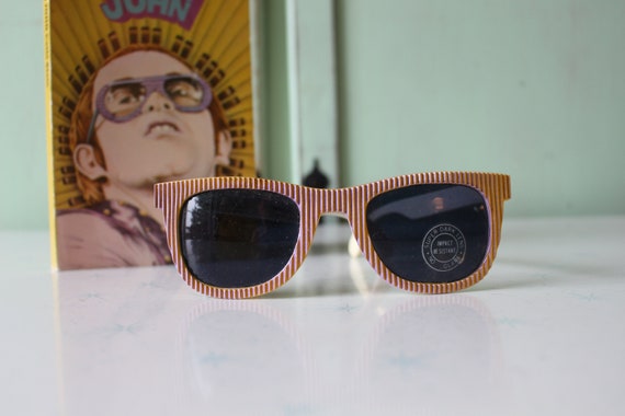 80s Vintage YELLOW Mod Sunglasses.retro. colorful… - image 2