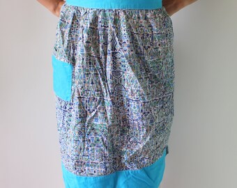 1960s Atomic Print Apron - Vintage Kitsch Kitchen Decor