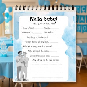 Same Sex Two Men Baby Shower Bundle Games: Digital Download