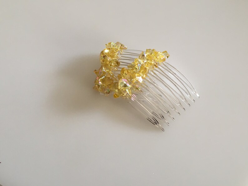 CO477 40mm Primrose Yellow Mini-Comb Pair