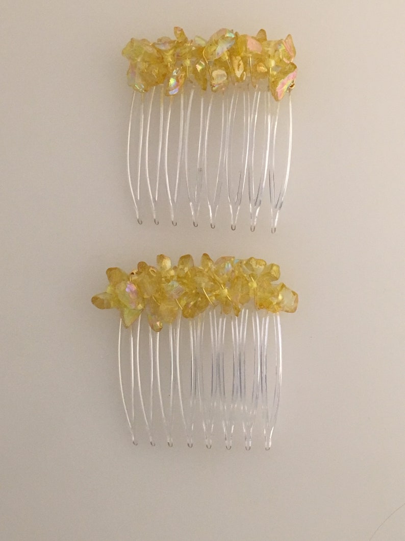 CO477 40mm Primrose Yellow Mini-Comb Pair