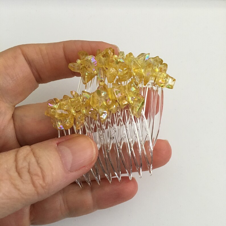 CO477 40mm Primrose Yellow Mini-Comb Pair