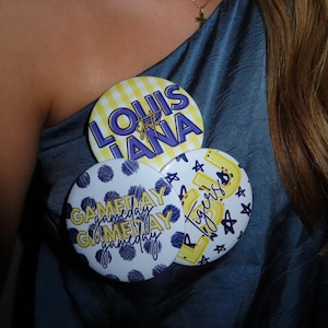 Louisiana State University College Game Day Buttons