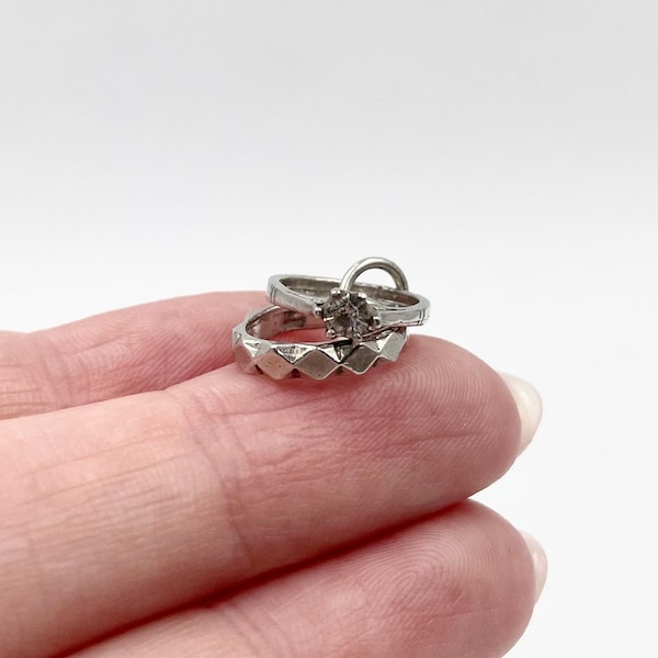 Charm de plata vintage para anillos de boda // Anillos de compromiso // Charm nupcial // Joyería con símbolo de matrimonio