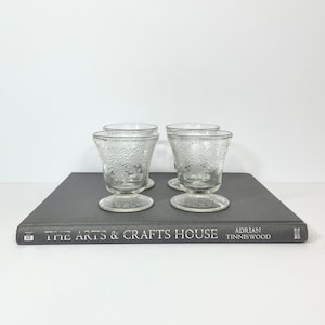 Vintage Hazel Atlas Florentine #2 Footed Tumblers // 3 1/4" Tumblers // 5oz Glasses // Set of 4
