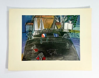 Vintage Original Print 1954 By Raoul Dufy // Bullfight (1948) // French Impressionism // Fauvism // Wall Art // Home Decor