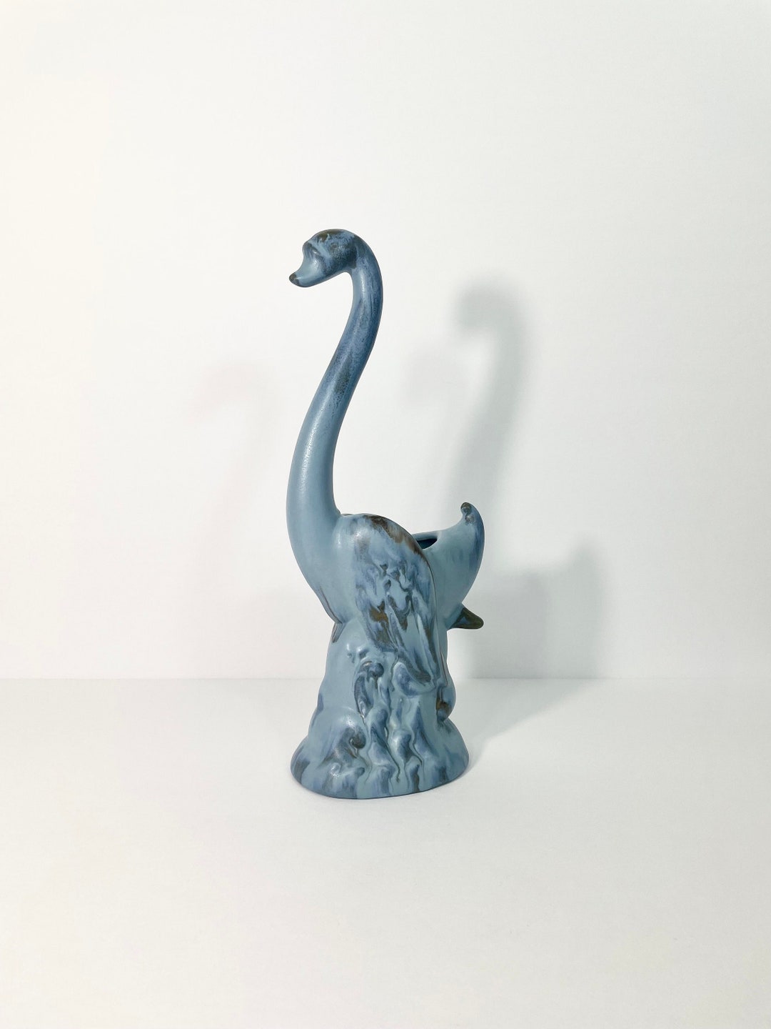 Vintage Blue Swan Art Pottery Vase // Ceramic Swan Planter Etsy