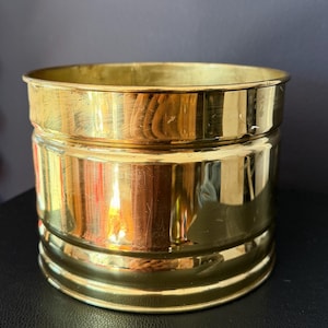 Maceta vintage de latón Bristol – 6,5 cm, estilo moderno de mediados de siglo