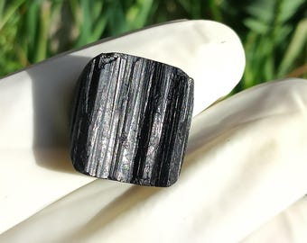 24 cts. Black Tourmaline cabochon,Black Tourmaline Druzy Cabochons unique Cabochon,gemstones,cabochon for making silver tourmalin ring size.