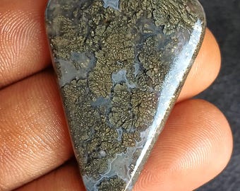 53 cts.Natürliche Markasit Cabochons Schneeflocke Muster Markasit in Matrix Anhänger Stein, wire wrapping, handwerklicher Schmuck Kristall metaphysisch.