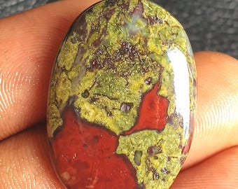44 Jh. Drachenblut Cabochon Natürliche Rot Grün Edelstein Oval Lose Stein Boho Schmuck machen Kristall Heilung Anhänger Versorgung Geschenk für sie.