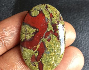58 Jh. Drachenblut Cabochon Natürliche Rot Grün Edelstein Oval Lose Stein Boho Schmuck machen Kristall Heilung Anhänger Versorgung Geschenk für sie.