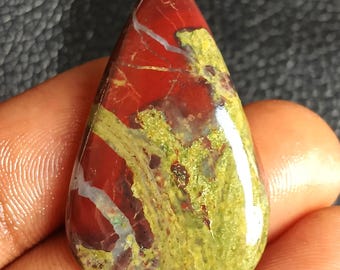 45 Cts. Drachenblut Cabochon Natürliche Rot Grün Edelstein Oval Lose Stein Boho Schmuck machen Kristall Heilung Anhänger Versorgung Geschenk für sie.