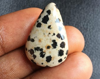 Jh. 29 Jh. Dalmatiner Jaspis Cabochon Natürlicher Edelstein Loser Stein für die Schmuckherstellung Schwarz Weiß Spot Stein Heilung Kristall Merlinit Cabochon.