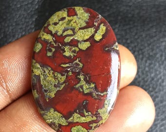 59 Cts. Dragon Blood Cabochon handmade jewelry, pendant stone, wire wrapping, artisan jewelry crystal gift metaphysical stone epidote jasper