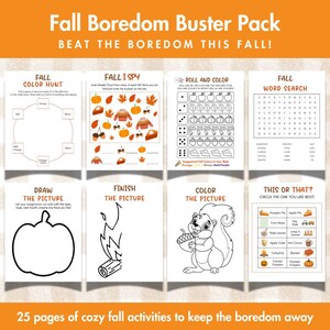 Printable Fall Activity Pack For Kids, Fall Coloring Pages and Games, Autumn Worksheets, School Activity Bundle