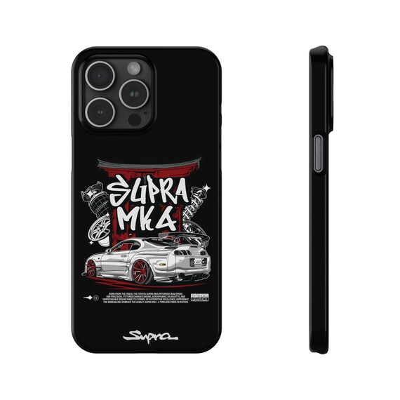 Stylish Slim Phone Cases for Car Enthusiasts, Custom Supra MK4 Designs, Durable Protection, Gift for Auto Lovers, Trendy Phone Accessory