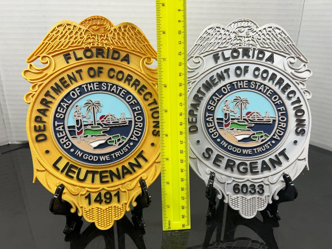 Fdoc Sticker Florida DOC 3D Badge Plaque - Etsy