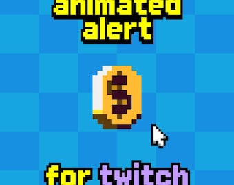 Pixel Coin Alarm, Spenden Alarm, Pixel Art Treasure, Geld Alarm, transparentes GIF, Youtube, OBS, Twitch
