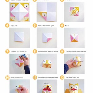 Set of 6 PRINTABLE WOODLAND Animals Cootie Catchers | PDF Download ...