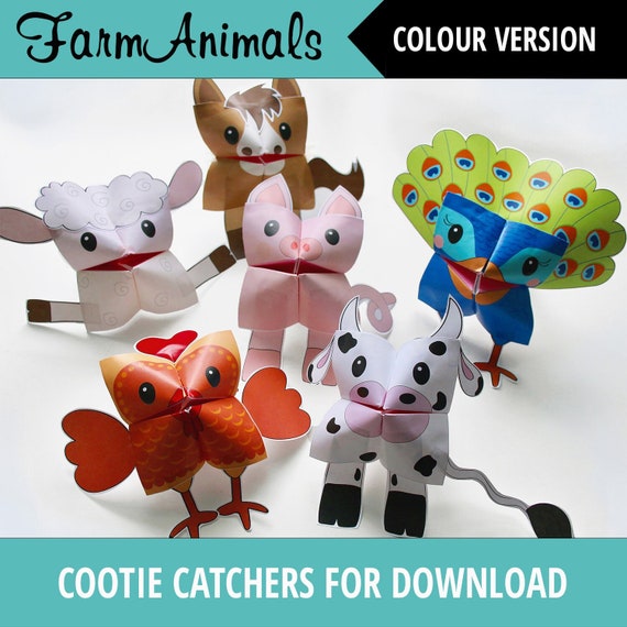 PRINTABLE FARM Animals Cootie Catchers PDF Download Cow - Etsy Ireland PRINTABLE FARM Animals Cootie Catchers PDF Download Cow - Etsy Ireland
