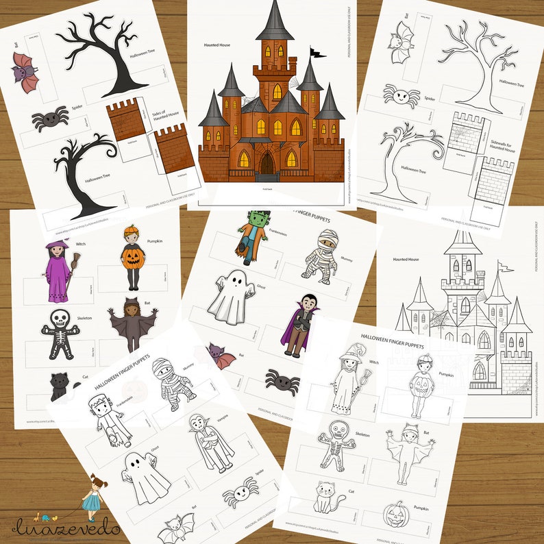 Halloween Finger Puppets | Printable Kids Craft Activity (PDF Download ...
