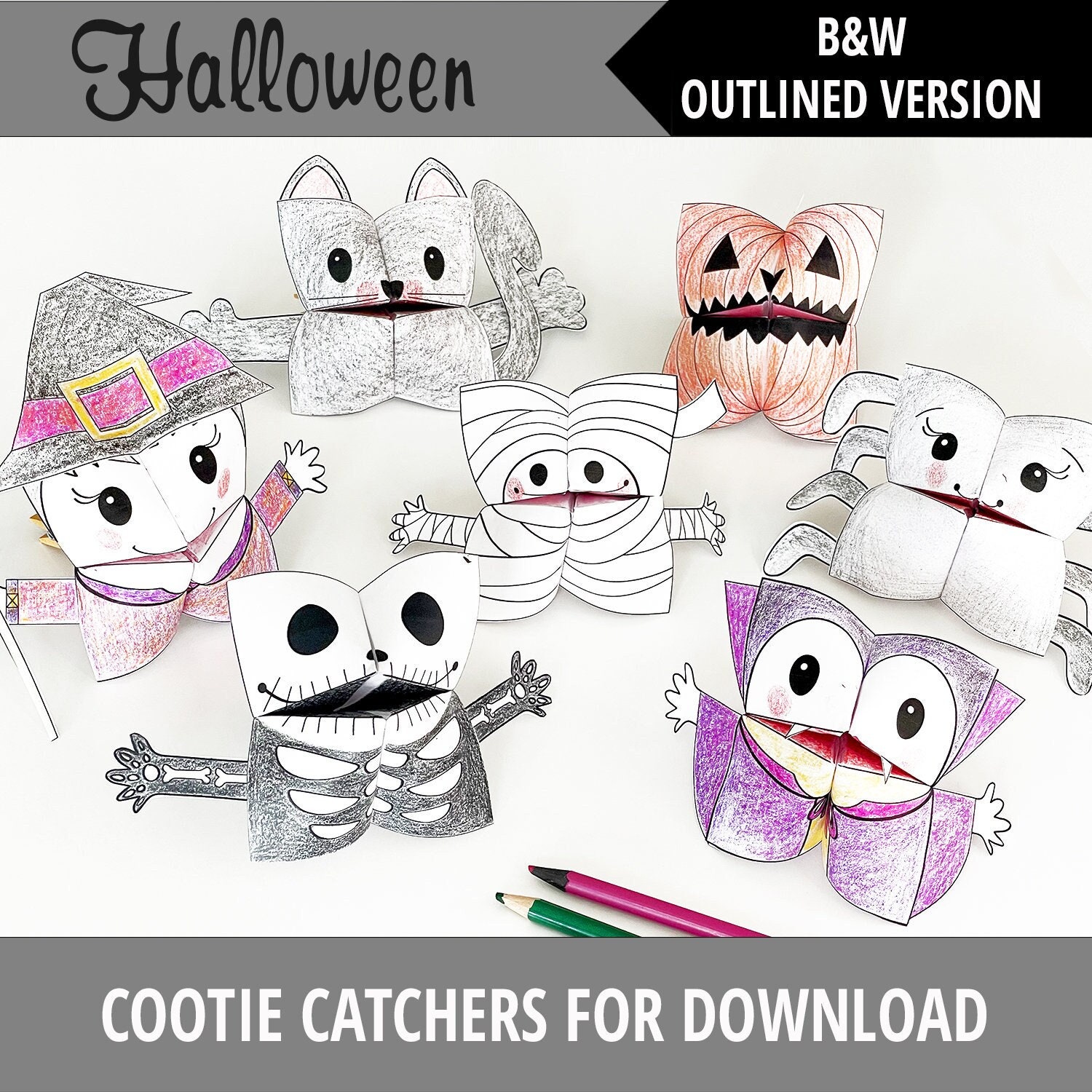 Cootie Catcher Printable for Kids - Etsy