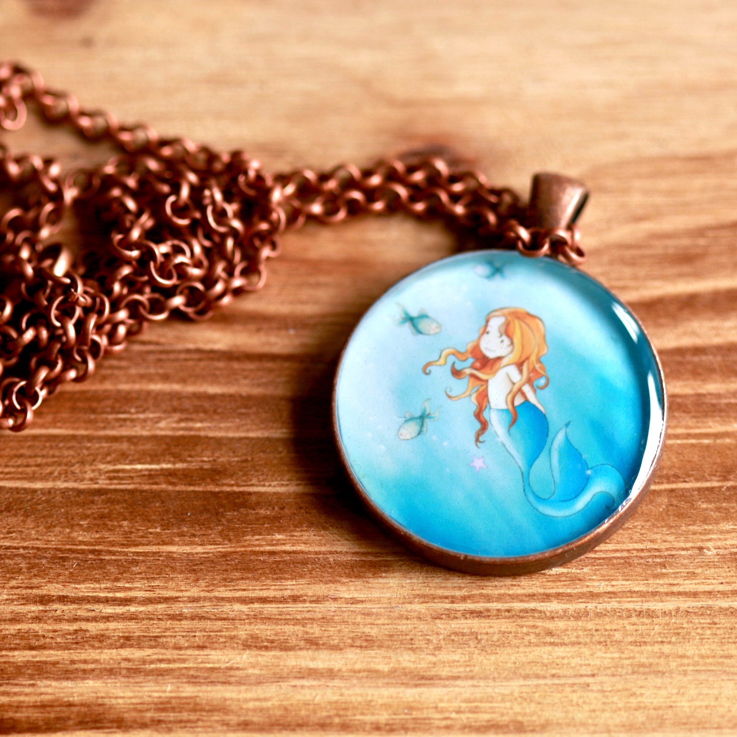 LARGE MERMAID PENDANT Handmade resin pendant with stunning Etsy