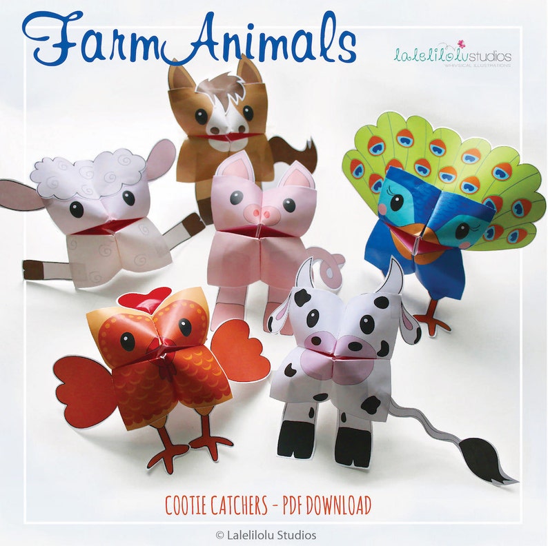PRINTABLE FARM Pets Cootie Catchers PDF obtain Cow, fowl, bird sheep, pea, origami for children, basic participate in, fortune tellers graphic regarding Printable Farm Animals known as PRINTABLE FARM Pets Cootie Catchers PDF down load Cow, chook, hen sheep, pea, origami for small children, very simple participate in, fortune tellers