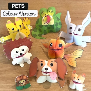 Printable Pets Cootie Catchers | Kids Fortune Teller Game (PDF Download)
