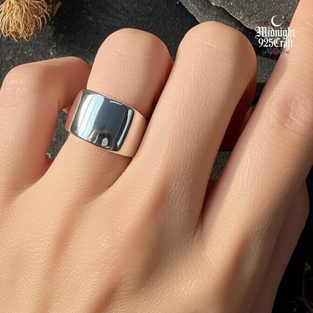 925 Sterling Silver Simple Ring, Adjustable Open Ring, Minimalist Ring ...