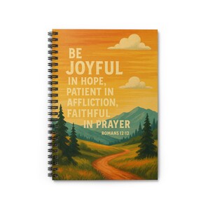 Christian Spiral Notebook - Ruled Line with Bible Quote, Inspirational Journal, Faith Diary, Religious Gift, Bible Study Notebook, Scripture