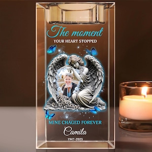 Personalized Crystal Remembrance Candle Holder - Memorial Gift
