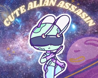 Söt lönnmördare chibi-klistermärke
